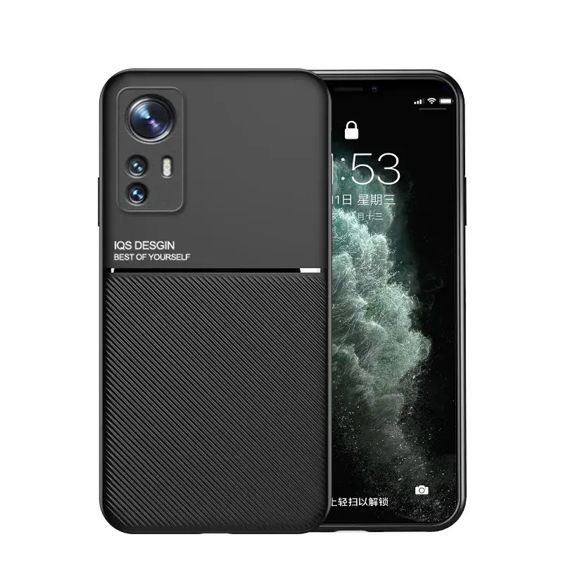 Xiaomi 14 Mobile Phone Case Frosted Leather Magnetic Protection Black - Image 9