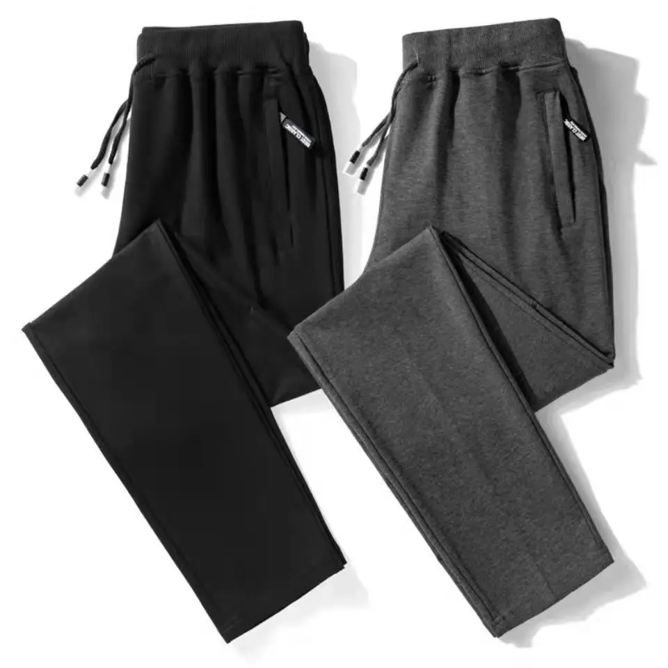 Spring and Autumn pocket zipper long pants men's cotton pants casual sports pants loose plus size stretch construction site work pants