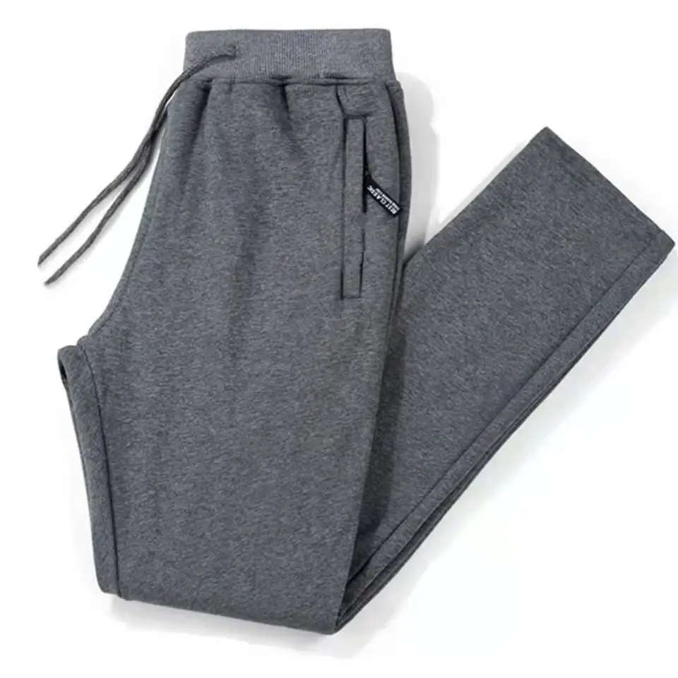 Spring and Autumn pocket zipper long pants men's cotton pants casual sports pants loose plus size stretch construction site work pants