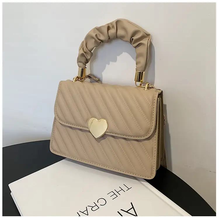 Women Pleated Satchel Bag Cream White 2022 - Image 2