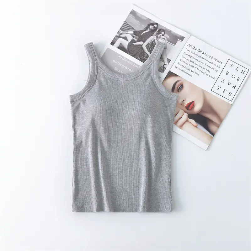 Women's Black Slim Sling Vest Spring Summer - Image 3