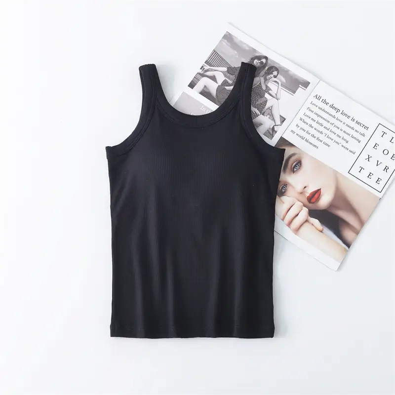 Women's Black Slim Sling Vest Spring Summer - Image 4