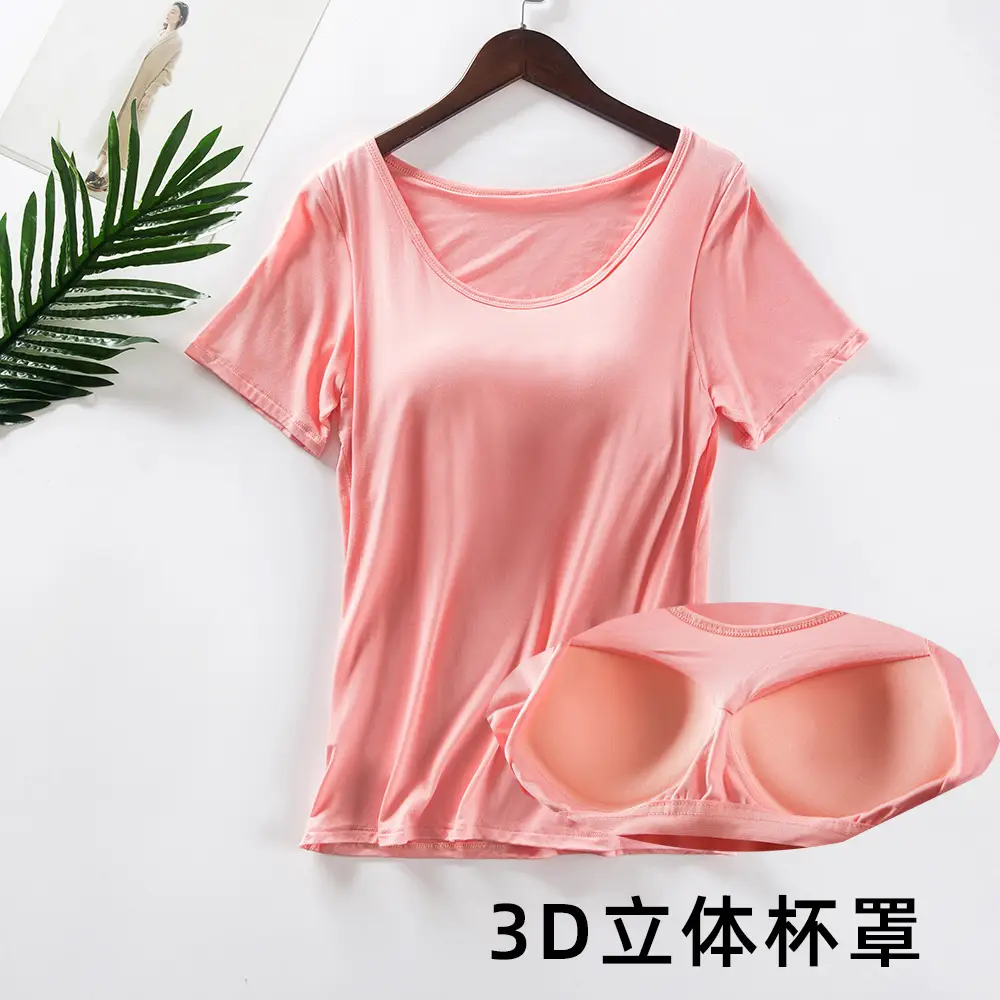 Women's 3D Padded Cup Bra Pink All-In-One - Image 8