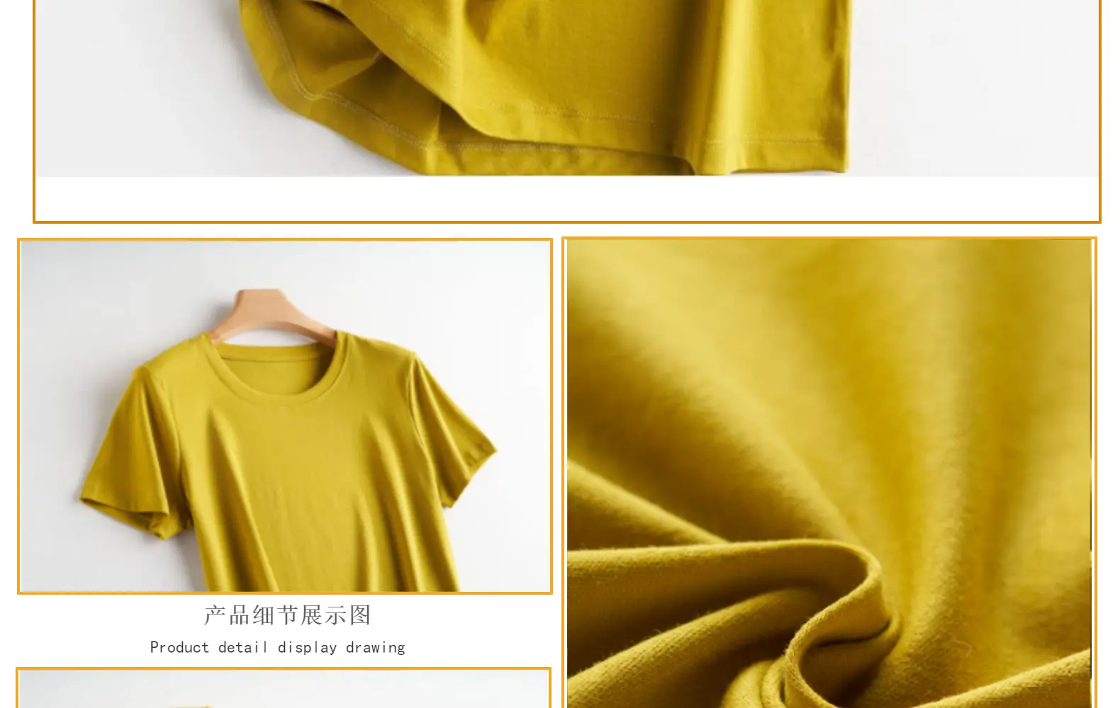 Women Mercerized Cotton V-Neck T-Shirt Olive Green — feature 44