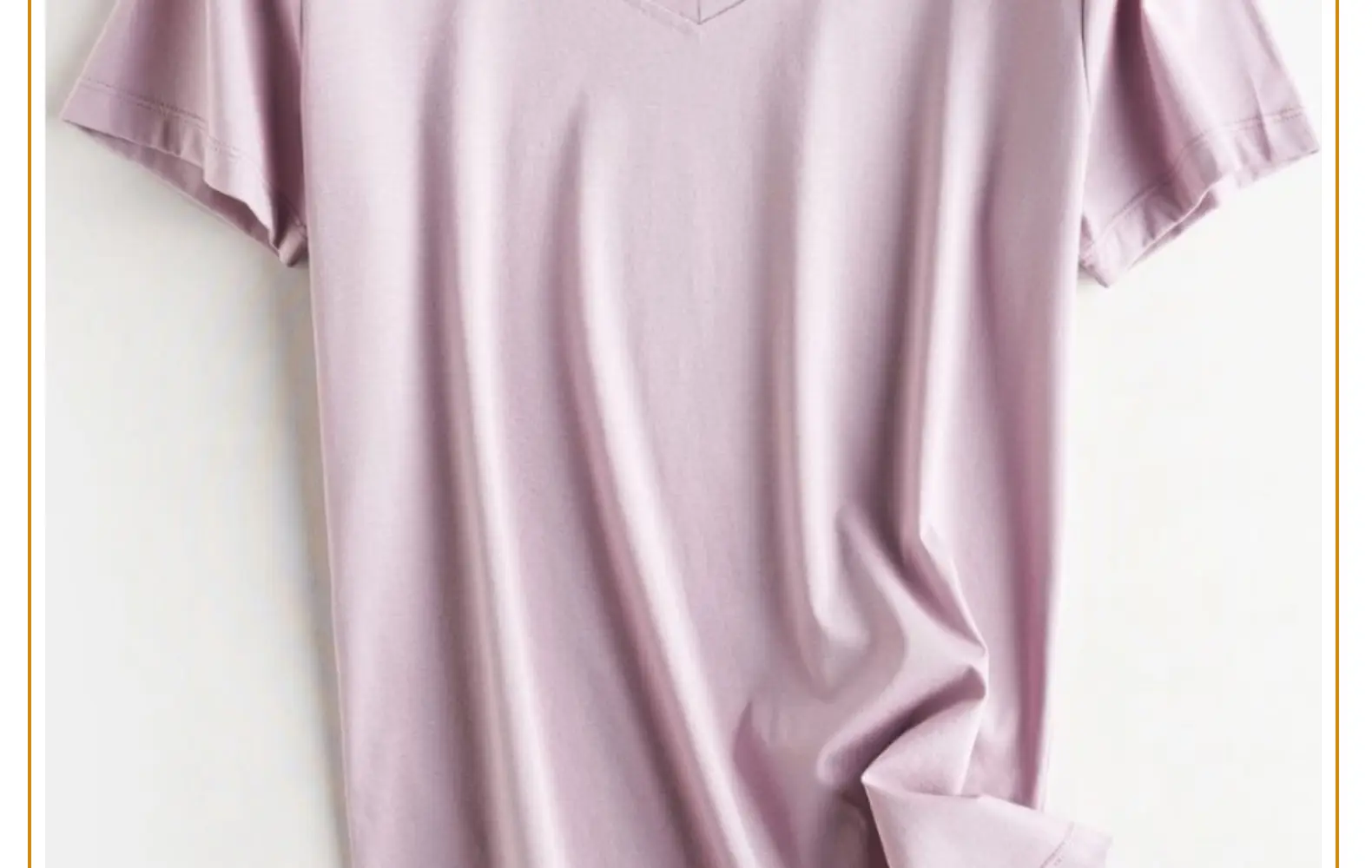 Women Mercerized Cotton V-Neck T-Shirt Olive Green — feature 52