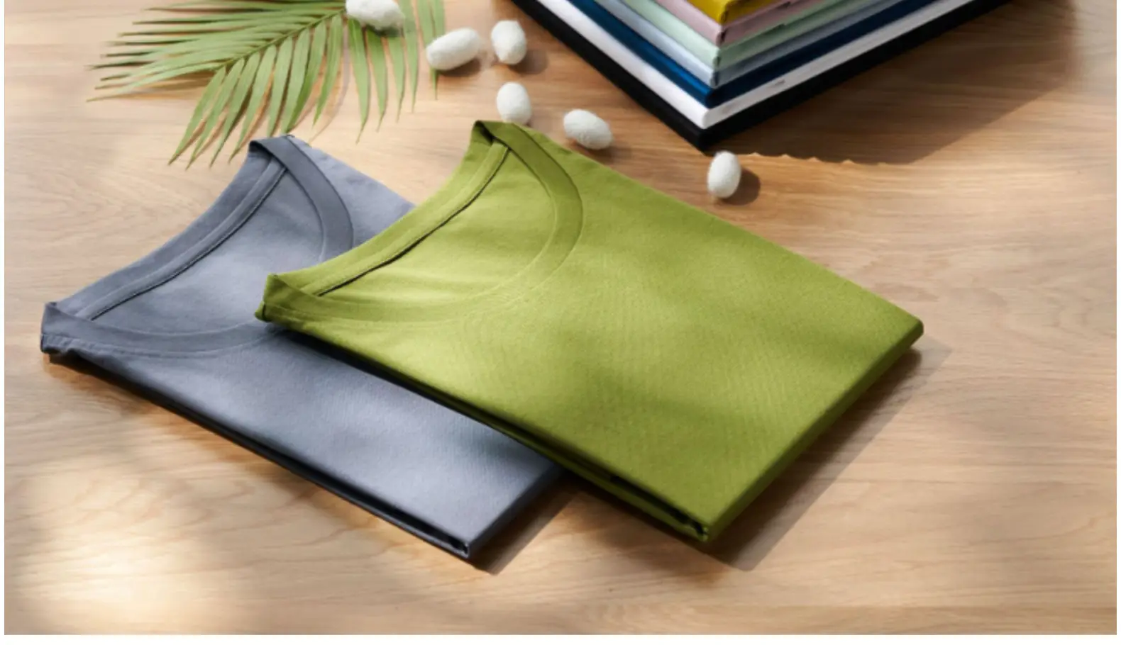 Women Mercerized Cotton V-Neck T-Shirt Olive Green — feature 57