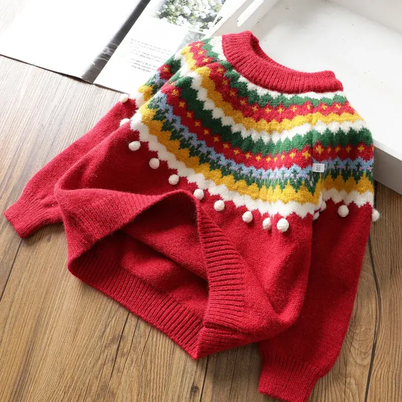 Baby Velvet Horse Embroidered Turtleneck Sweater - Image 15