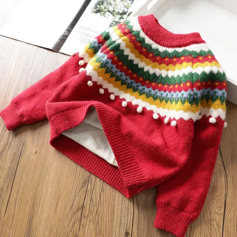 Baby Velvet Horse Embroidered Turtleneck Sweater - Image 17