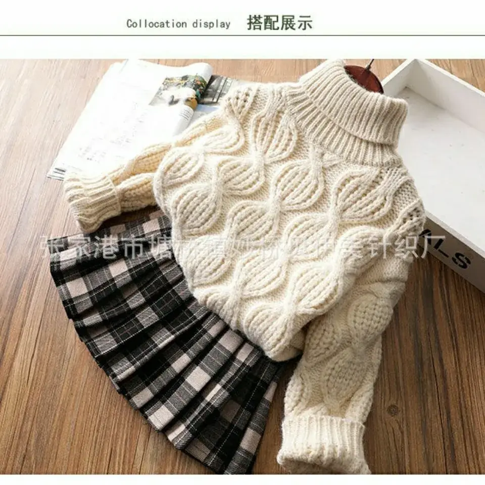 Baby Velvet Horse Embroidered Turtleneck Sweater - Image 6
