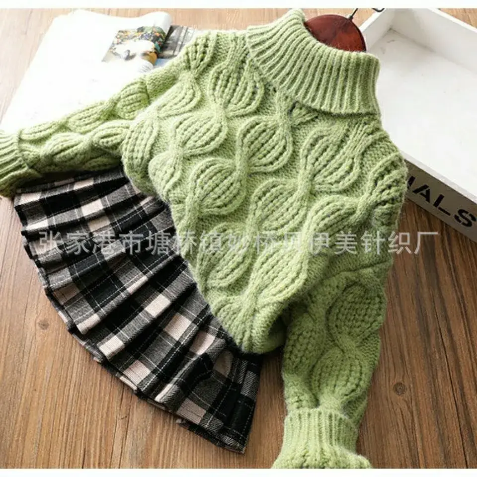 Baby Velvet Horse Embroidered Turtleneck Sweater - Image 7