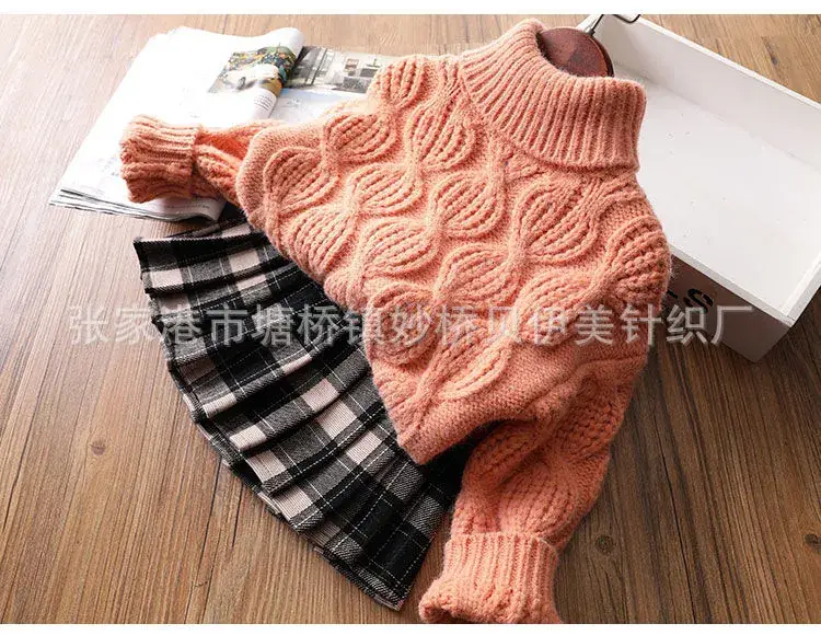 Baby Velvet Horse Embroidered Turtleneck Sweater - Image 8