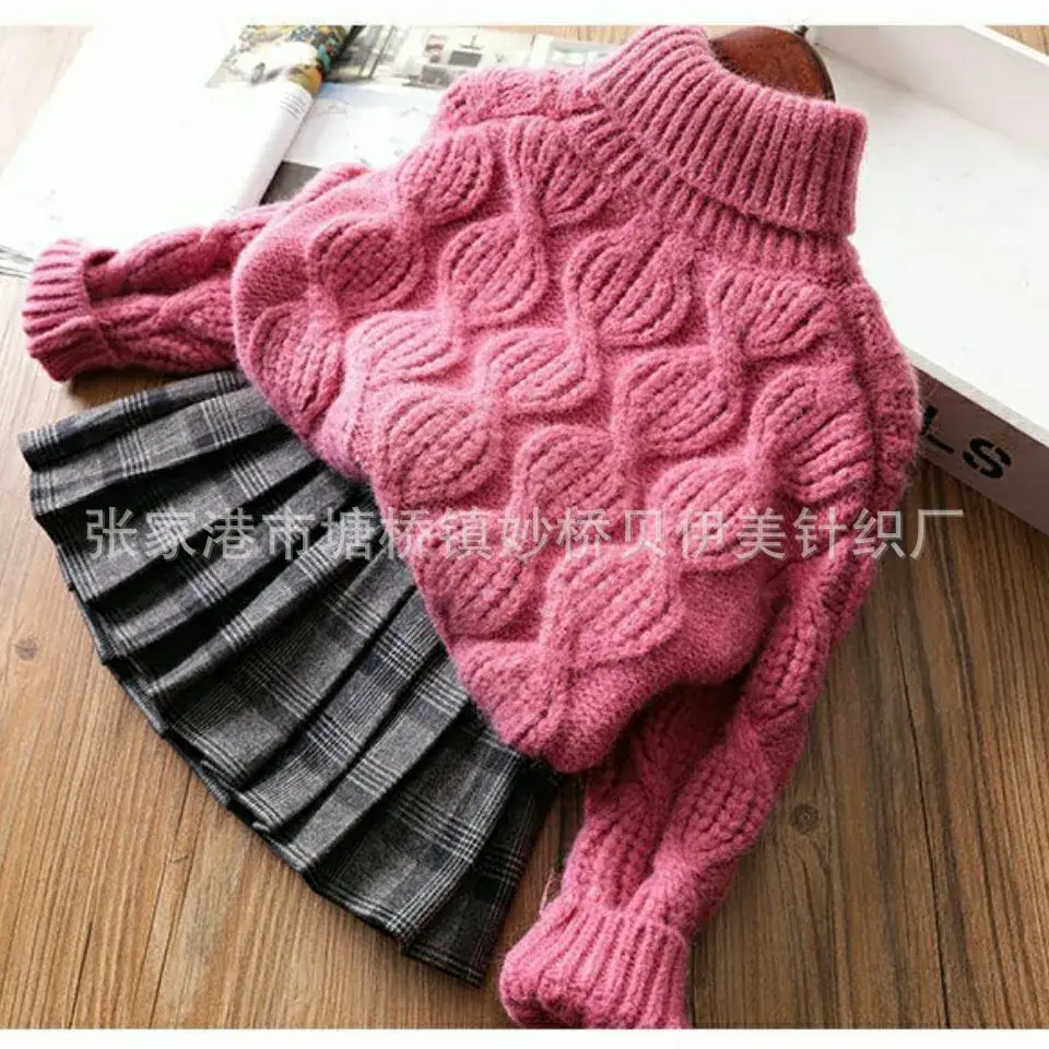 Baby Velvet Horse Embroidered Turtleneck Sweater - Image 9