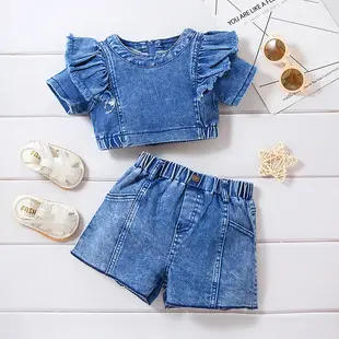 Girls Denim Watermelon Camisole Shorts Set — feature 11