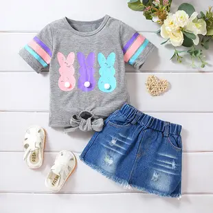 Girls Denim Watermelon Camisole Shorts Set — feature 17