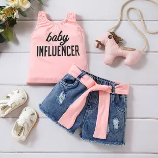 Girls Denim Watermelon Camisole Shorts Set — feature 19