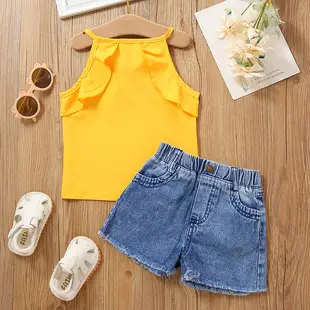 Girls Denim Watermelon Camisole Shorts Set — feature 31