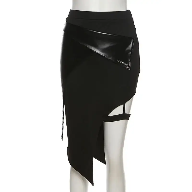 Black High Waist Slim Skirt for Women 2023 - Image 6