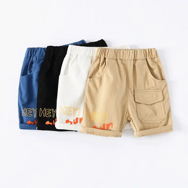 Boys Black Printed Shorts Summer Casual Pants - Image 6