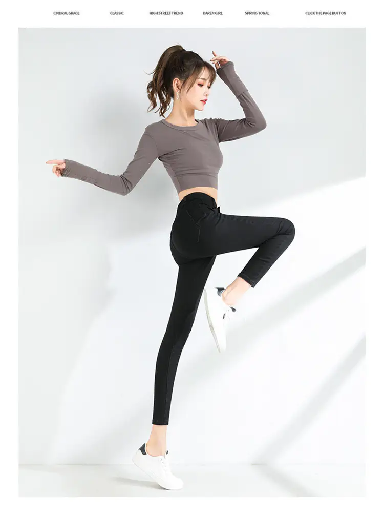 879 High Waist Skinny Jeans Women 2022 Spring Autumn New Slim Skinny Pants Elegant — feature 21