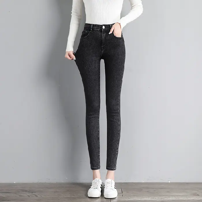 879 High Waist Skinny Jeans Women 2022 Spring Autumn New Slim Skinny Pants Elegant - Image 4