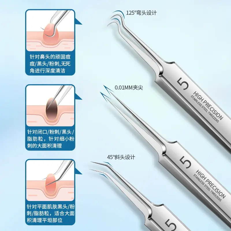 Stainless Steel Acne Removal Needle Set 8 Pcs - Image 10