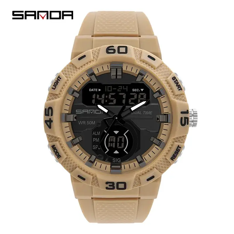 Sanda Cross-Brand Multifunctional Men's Watches Black Red Gray Blue - Image 6