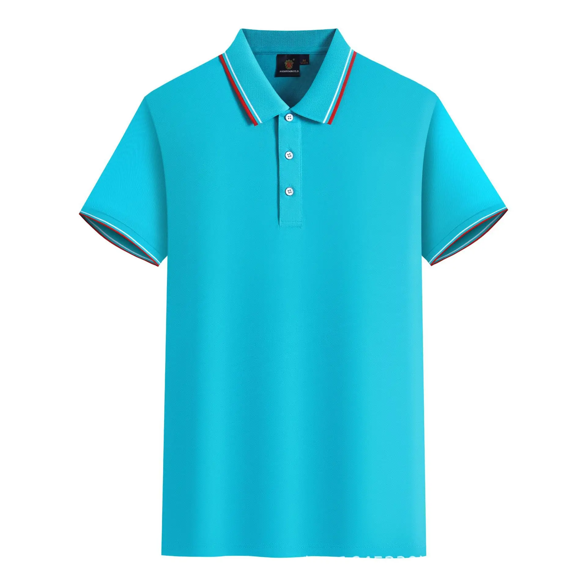 Men Black Polo Shirt with White Trim