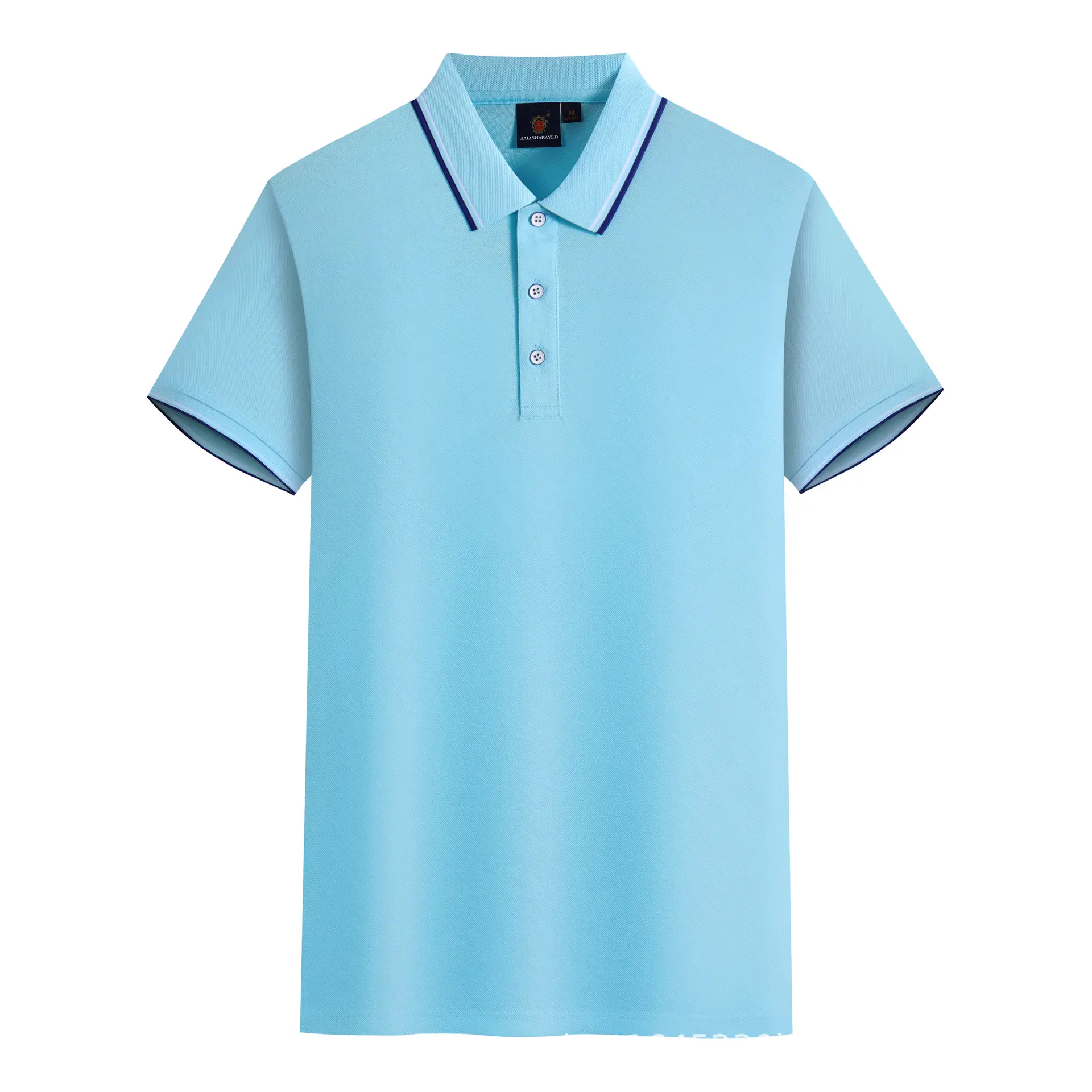 Men Black Polo Shirt with White Trim