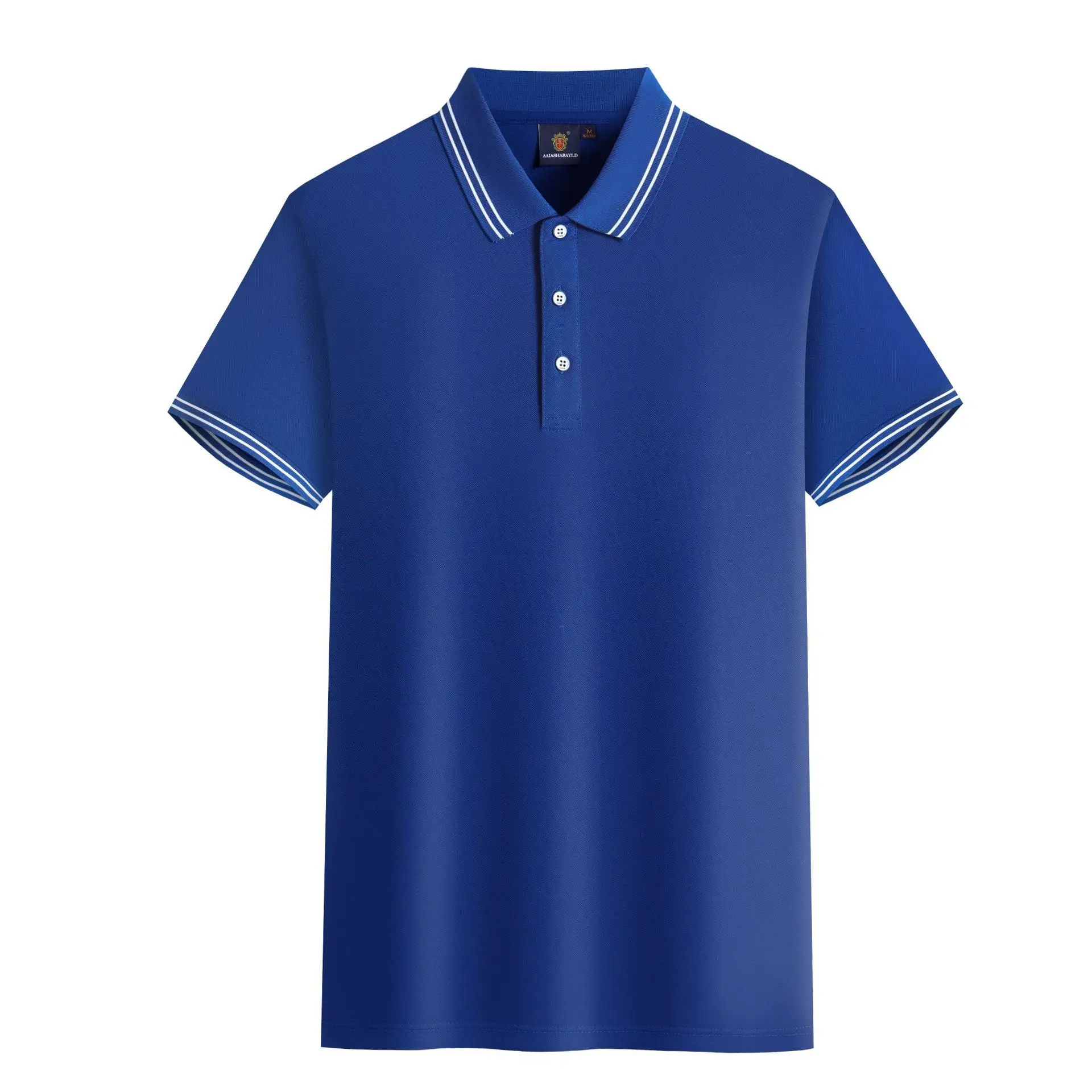 Men Black Polo Shirt with White Trim
