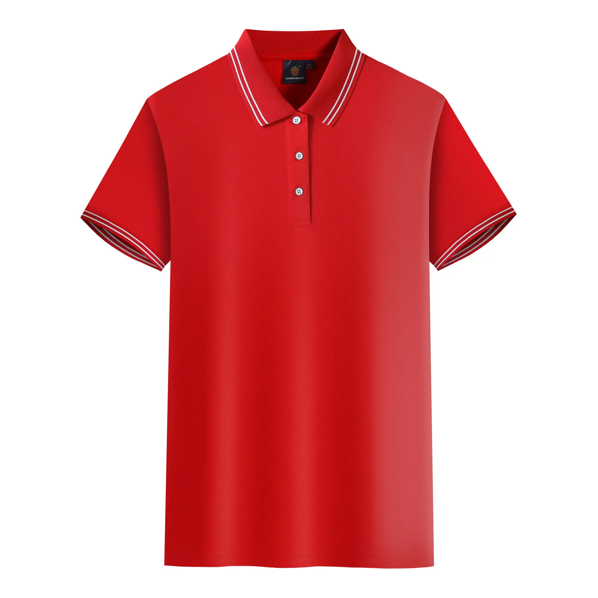 Men Black Polo Shirt with White Trim