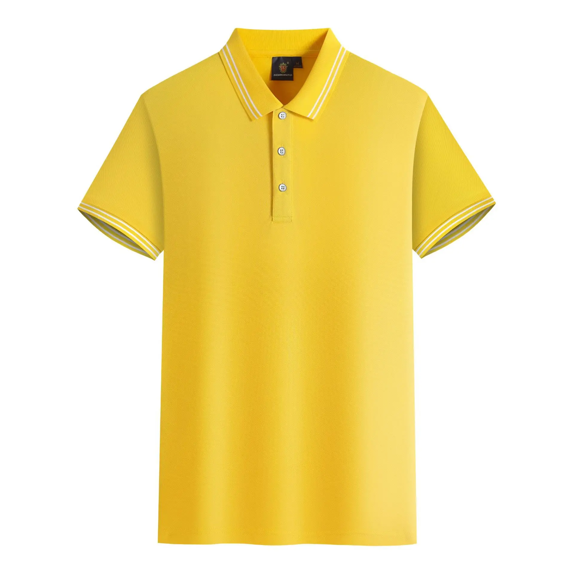 Men Black Polo Shirt with White Trim