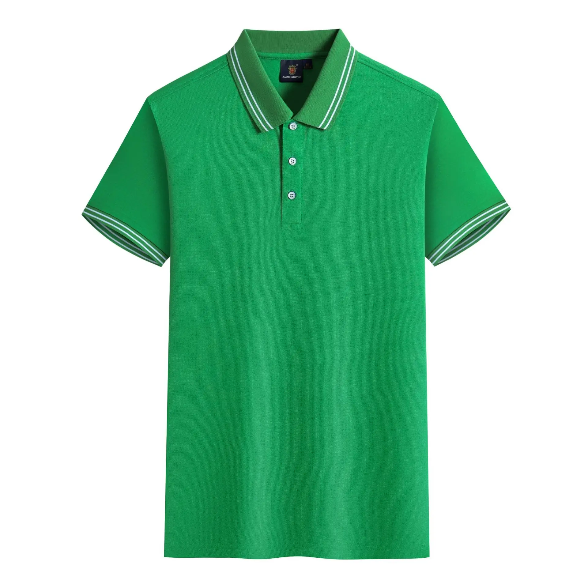 Men Black Polo Shirt with White Trim