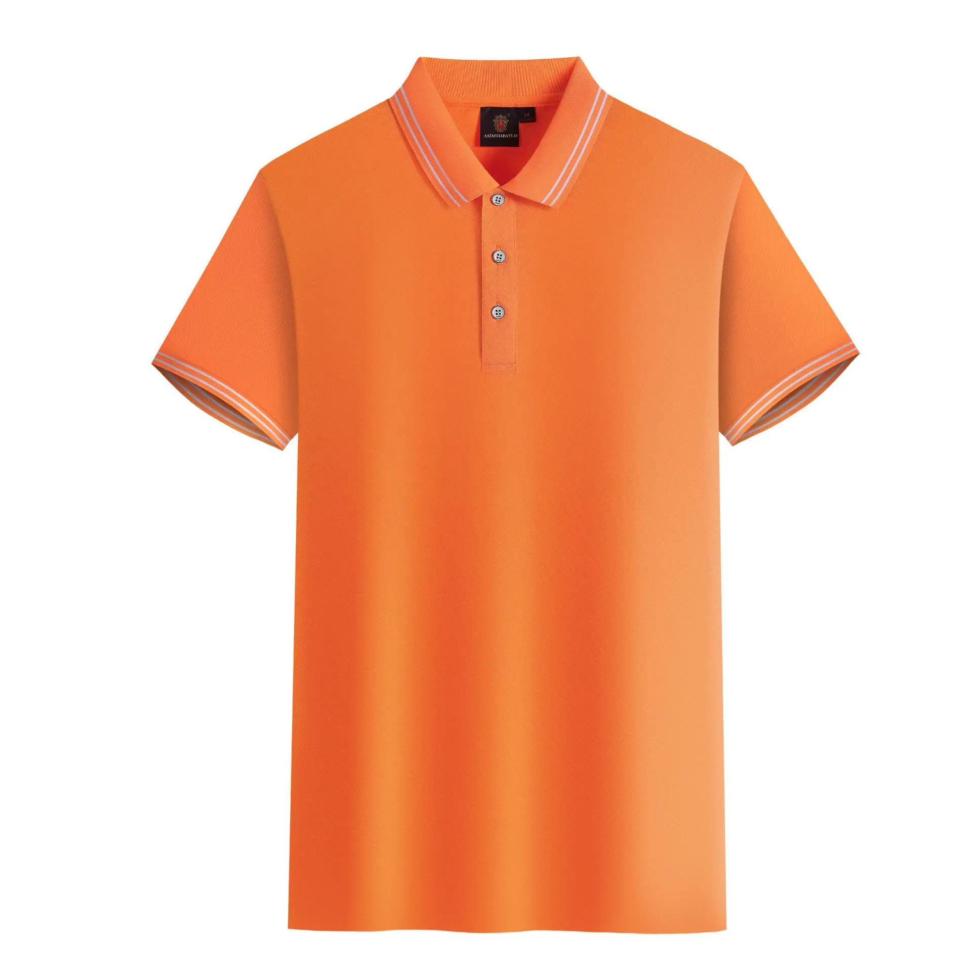 Men Black Polo Shirt with White Trim