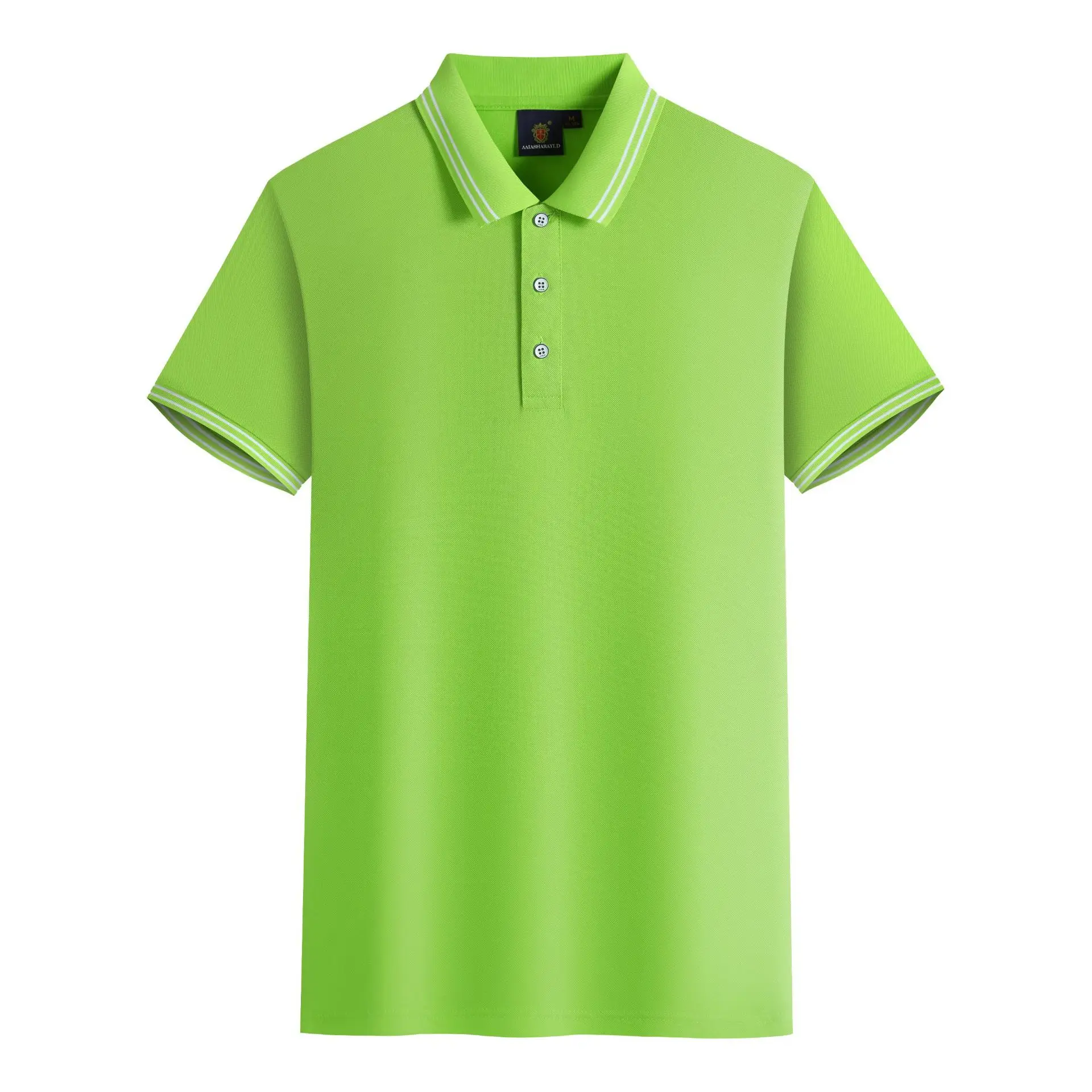 Men Black Polo Shirt with White Trim