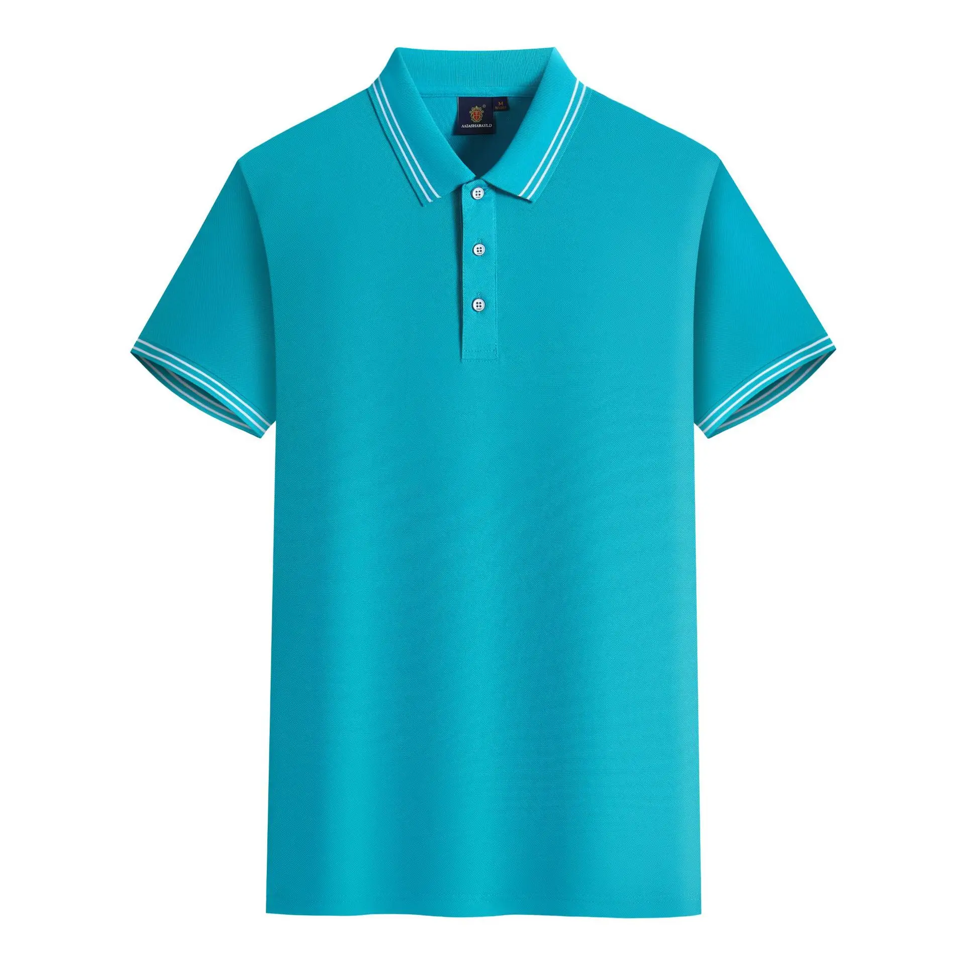 Men Black Polo Shirt with White Trim