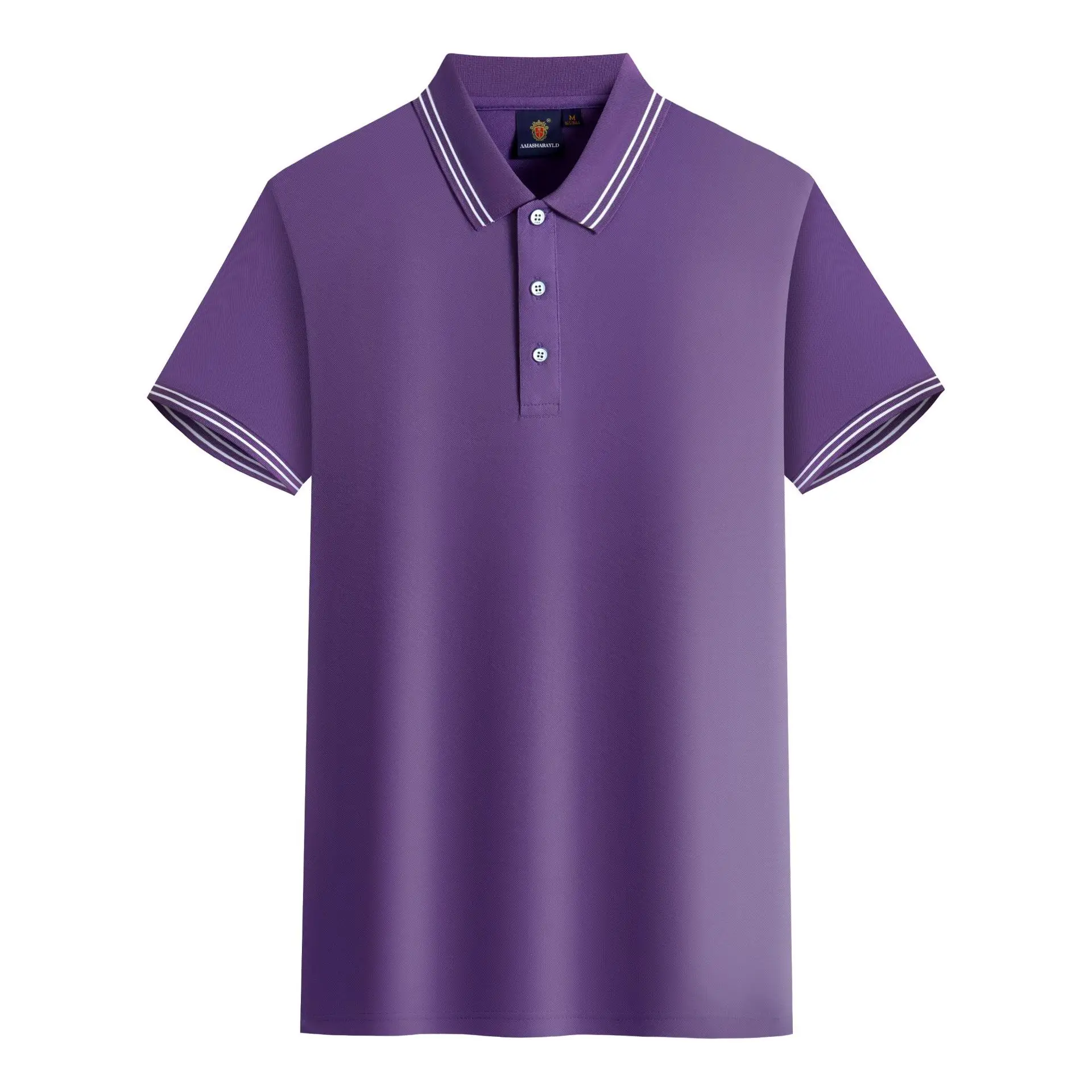 Men Black Polo Shirt with White Trim