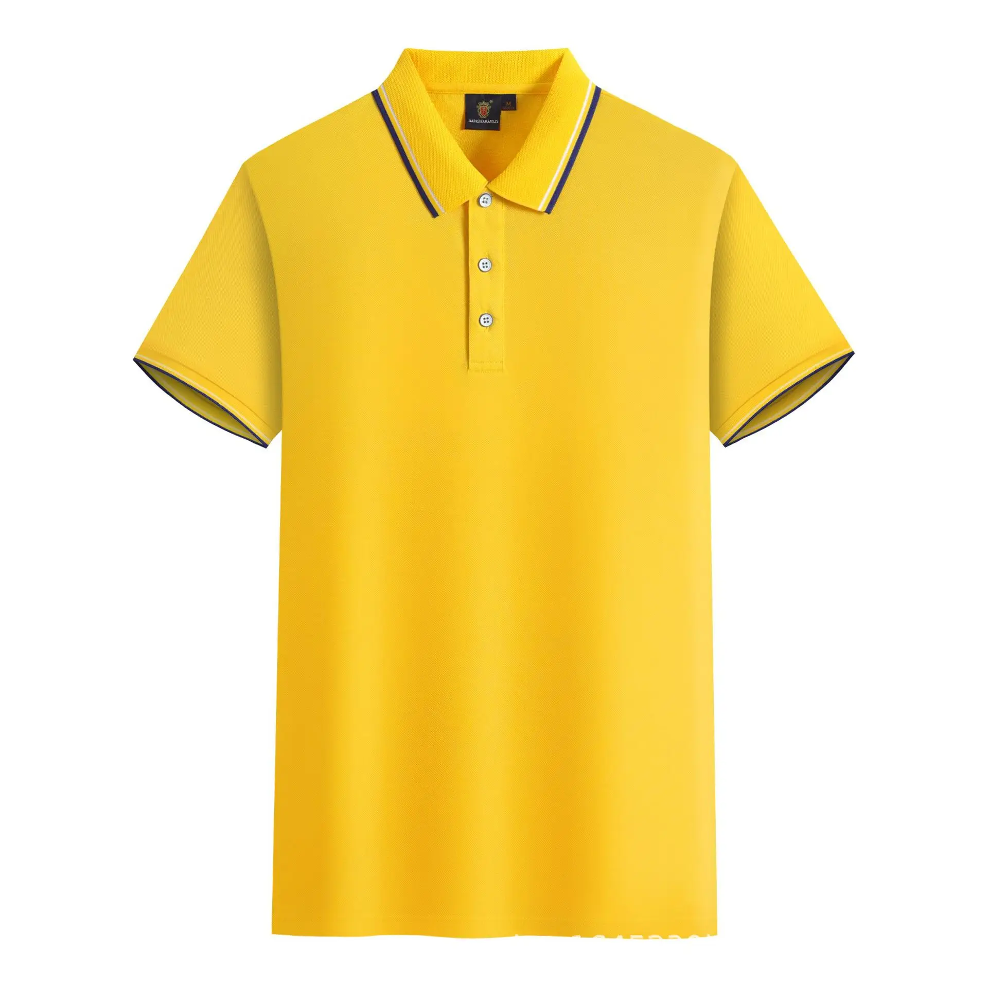 Men Black Polo Shirt with White Trim