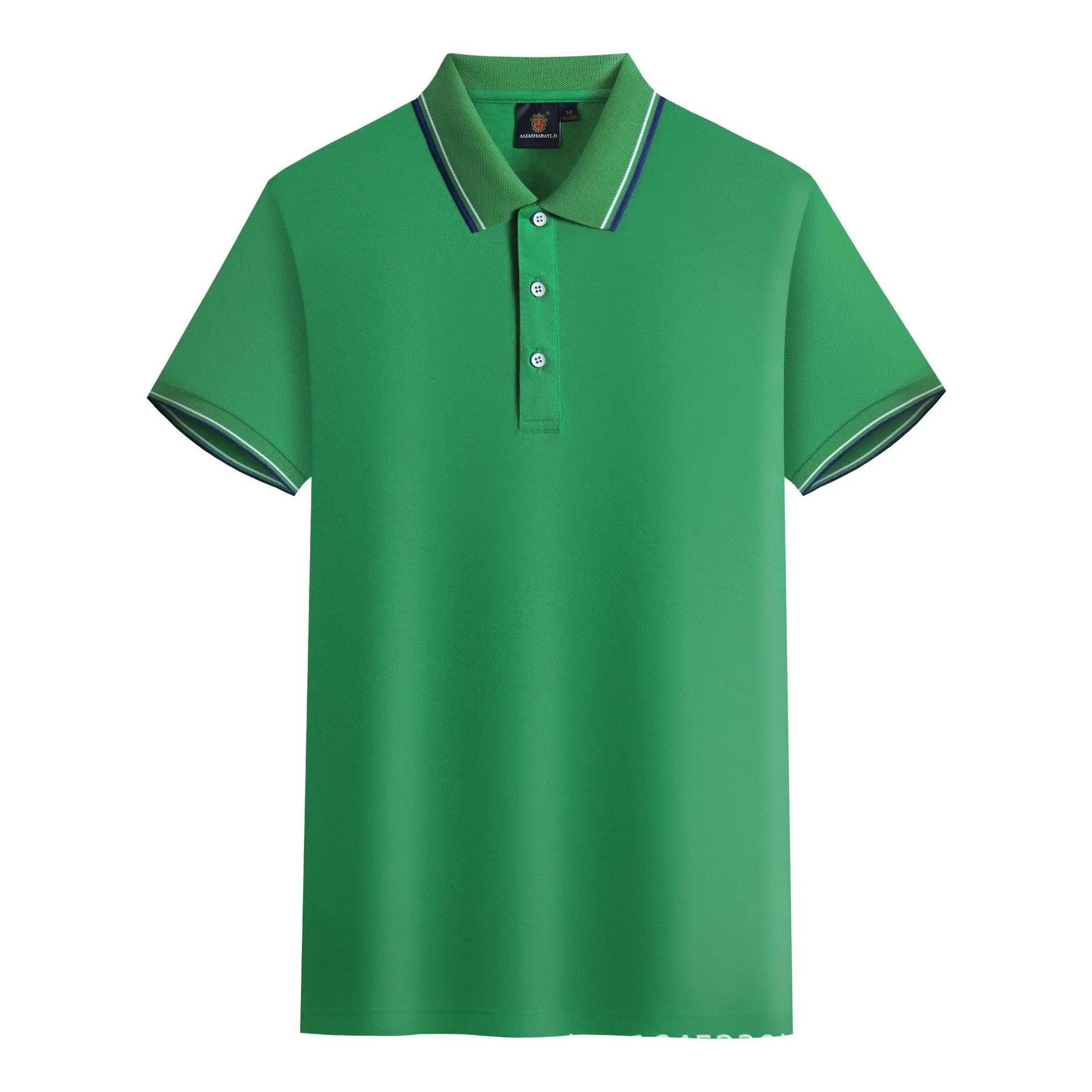 Men Black Polo Shirt with White Trim