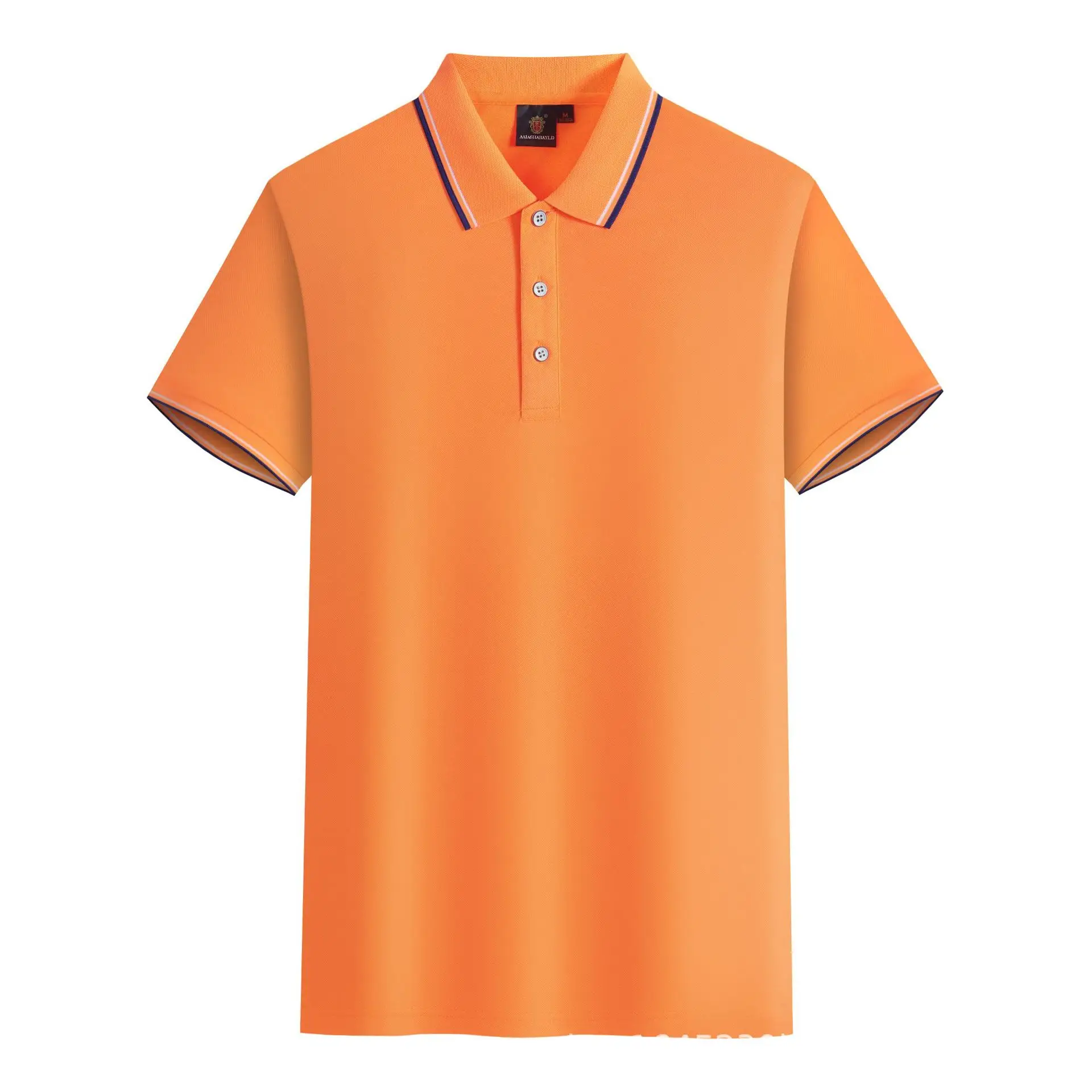 Men Black Polo Shirt with White Trim