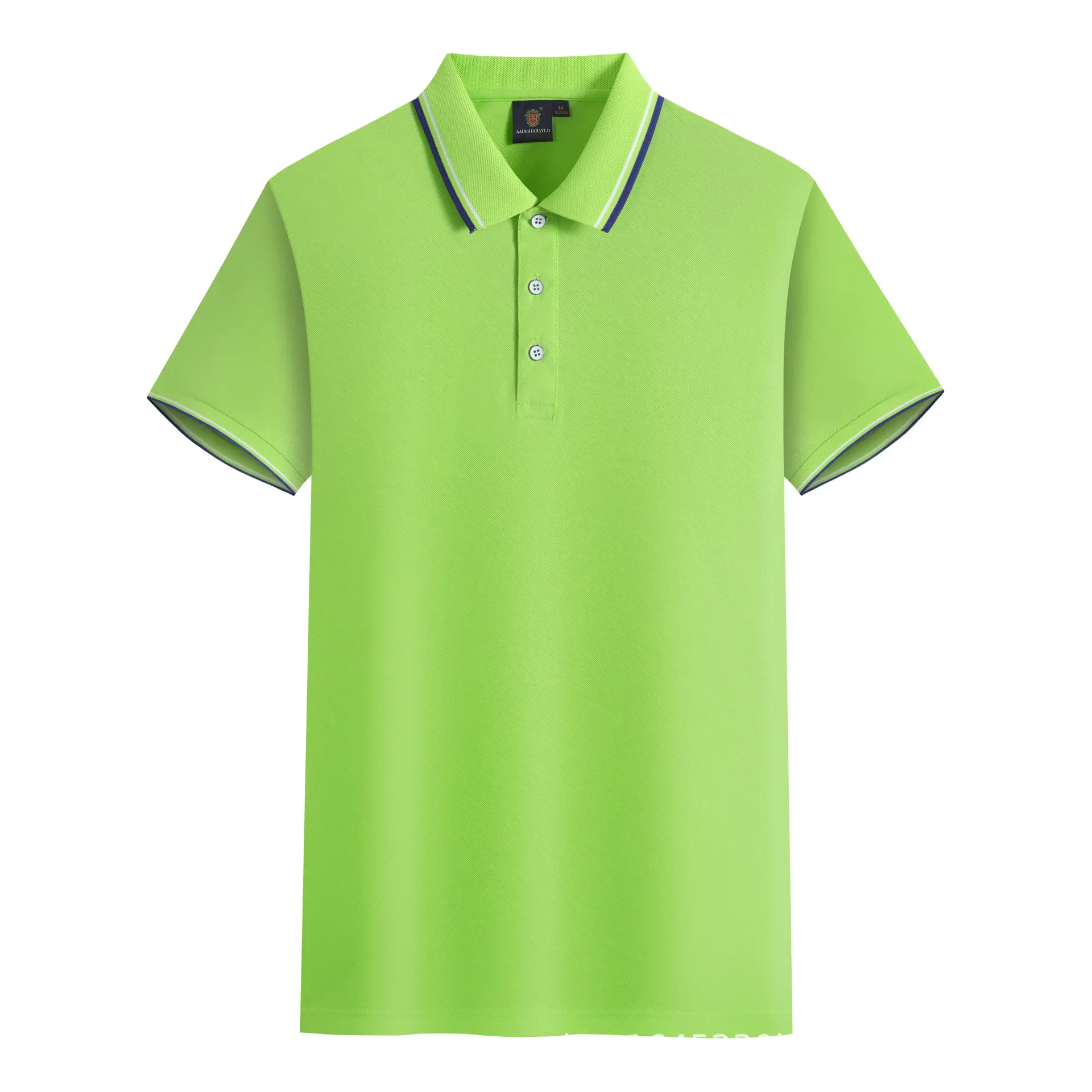 Men Black Polo Shirt with White Trim