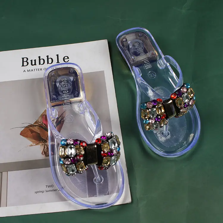 Diamond Butterfly Flip Flops Women Summer Slippers