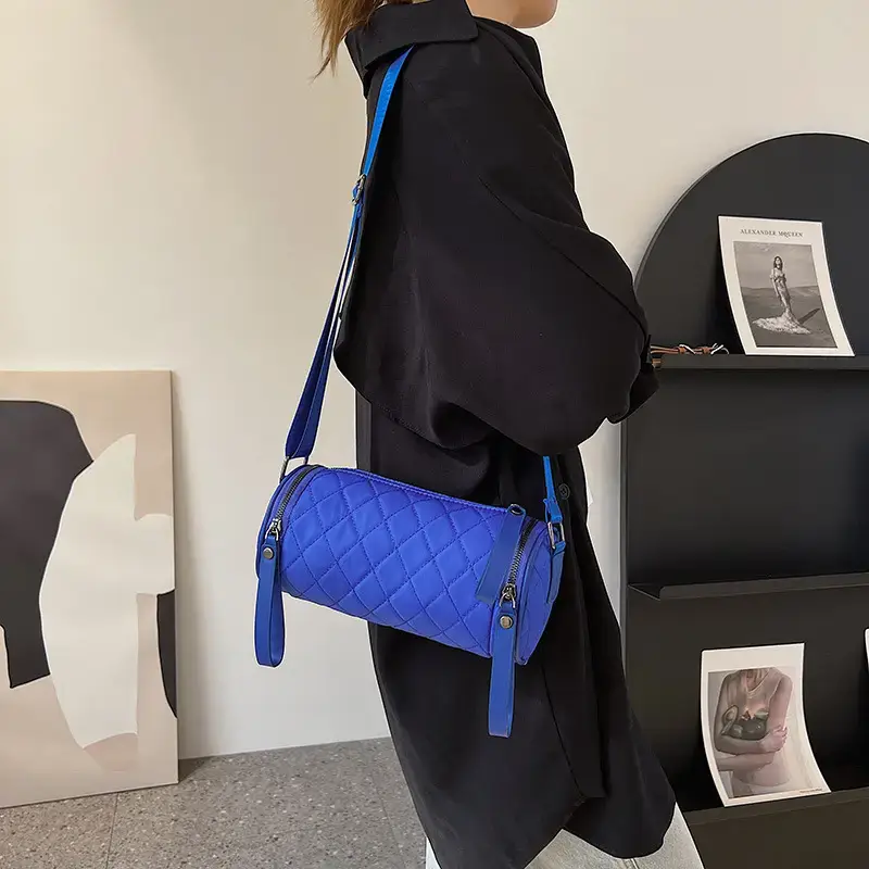 Blue Rhombic Crossbody Bag for Women 2022 Spring Summer - Image 6