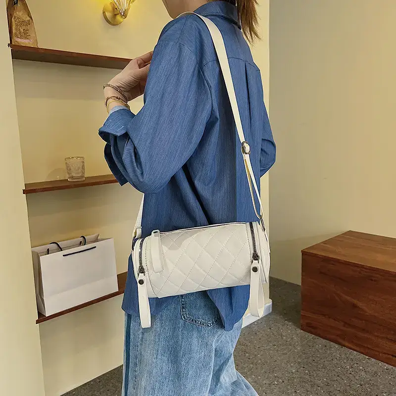 Blue Rhombic Crossbody Bag for Women 2022 Spring Summer - Image 7