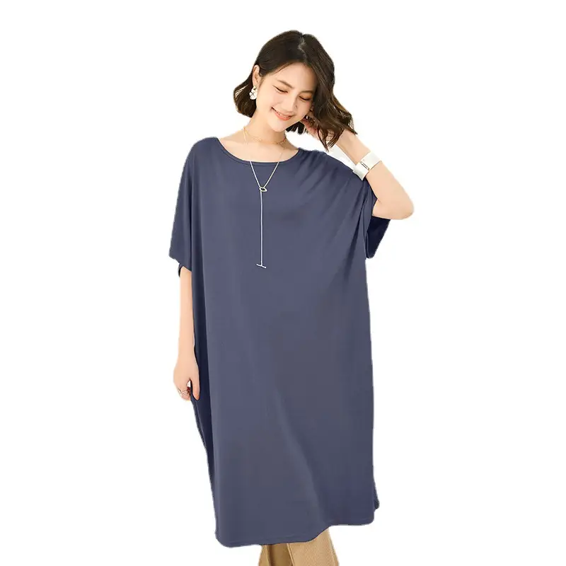 Women's Long Sleeve Cotton Dress Olive Green Large - Image 12