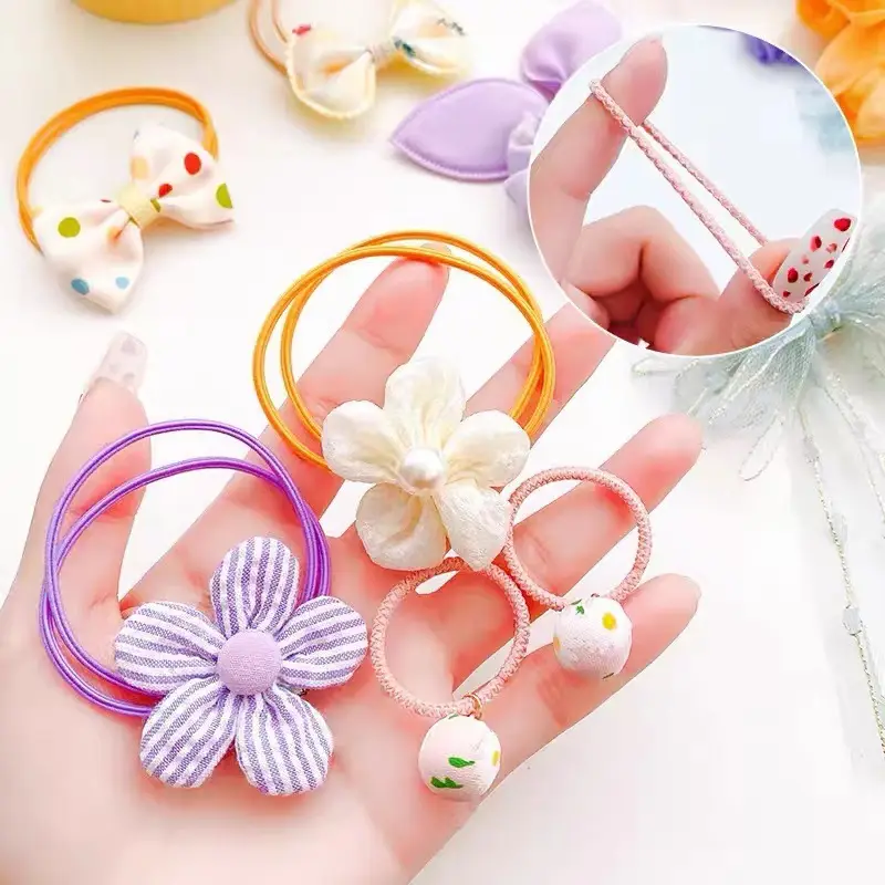 Girls' Bow Hair Rings Set of 5 for Girls 2022 - Image 7