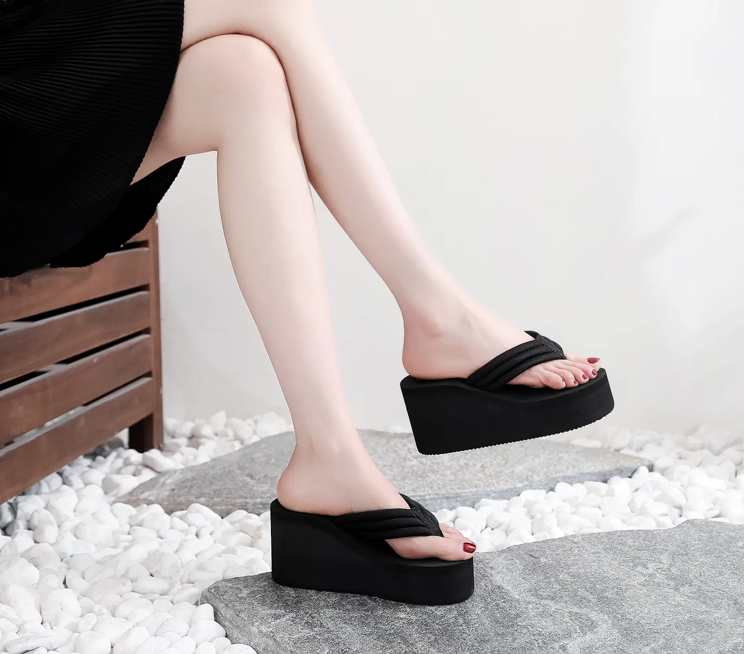 Women Super High Heel Flip Flops Summer Sandals — feature 11