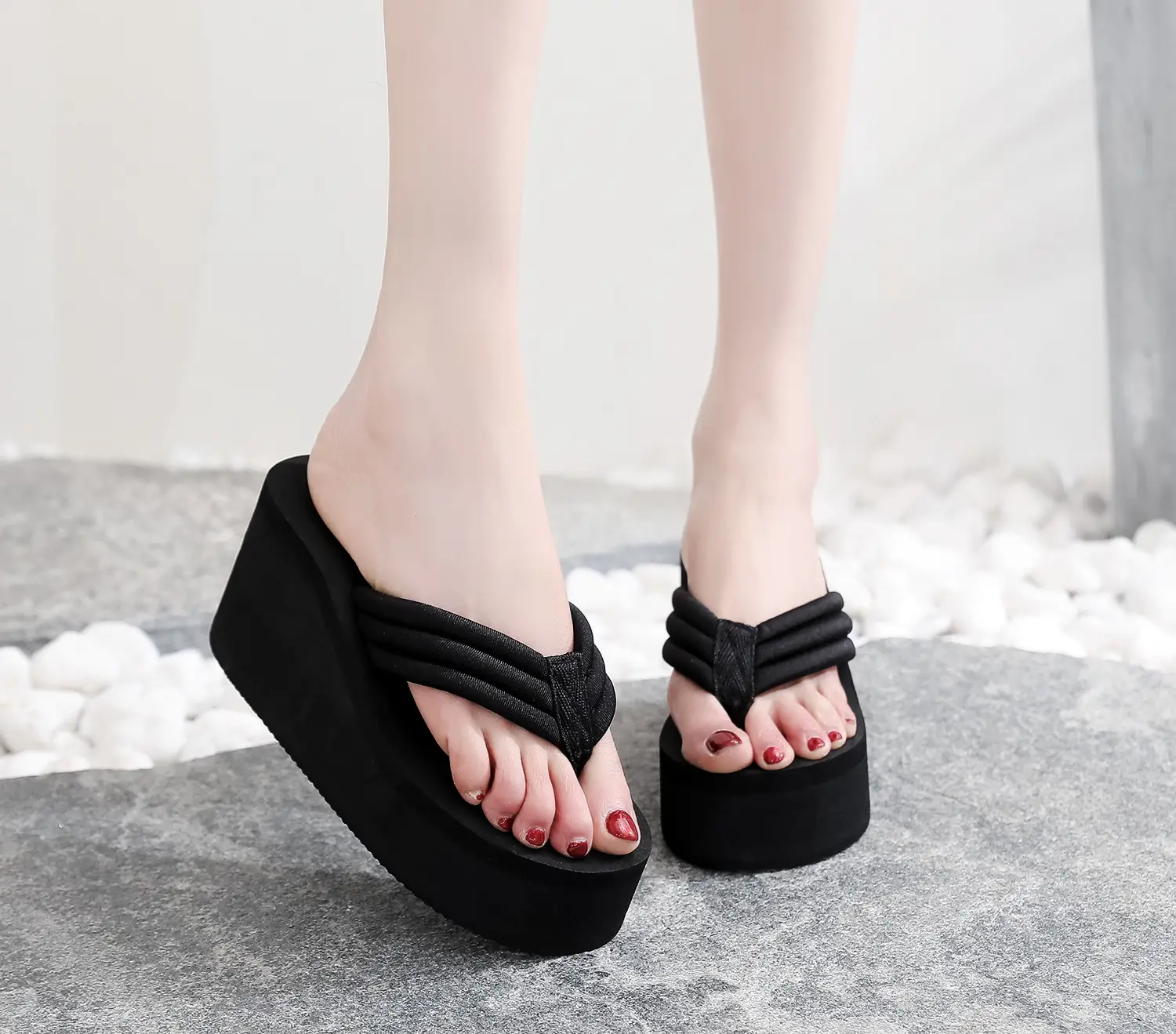 Women Super High Heel Flip Flops Summer Sandals — feature 8