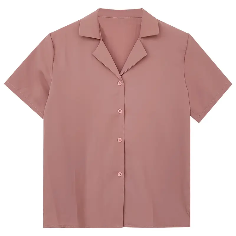 Elegant Lapel White Shirt Women Summer 2025