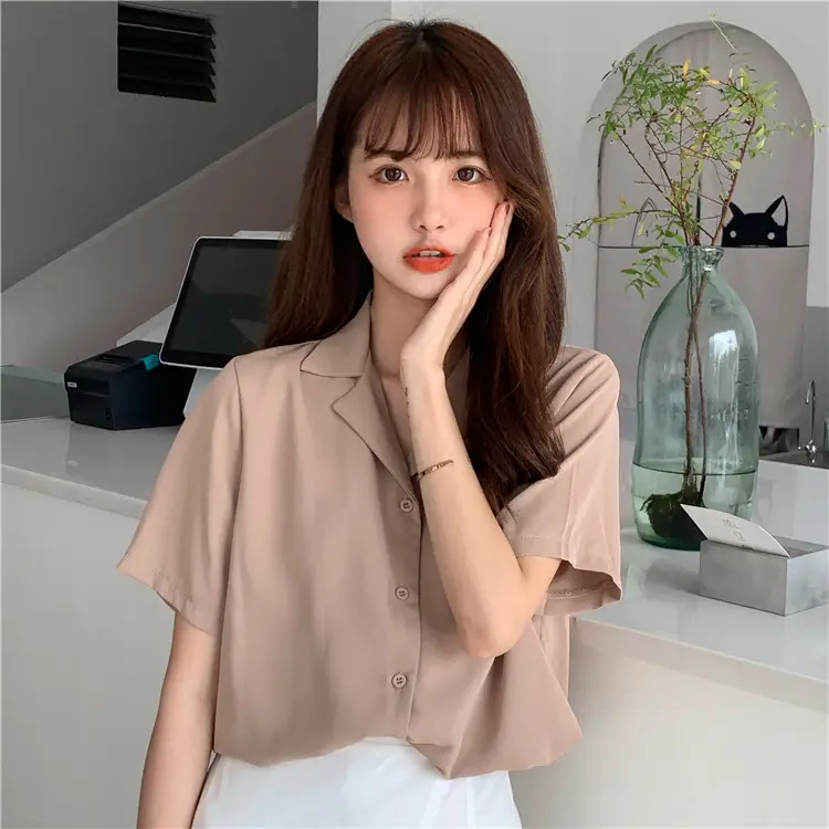 Elegant Lapel White Shirt Women Summer 2025 — feature 31
