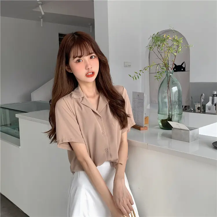 Elegant Lapel White Shirt Women Summer 2025 — feature 32